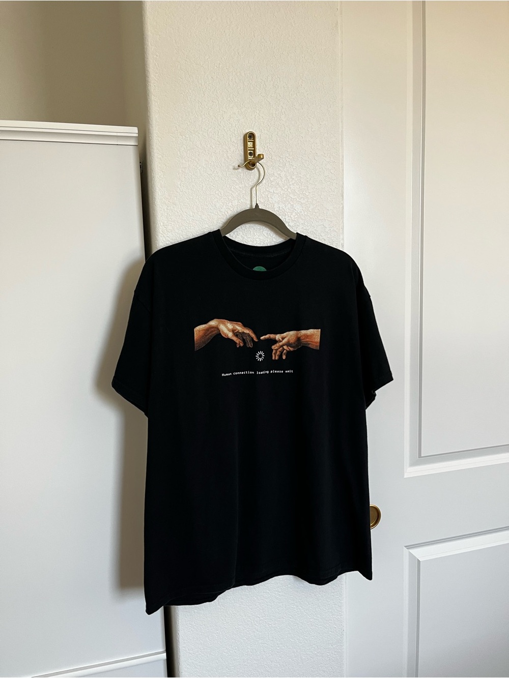 @ALL Human Connection Loading Phase Graphic T Shirt Men’s XL Black Tee